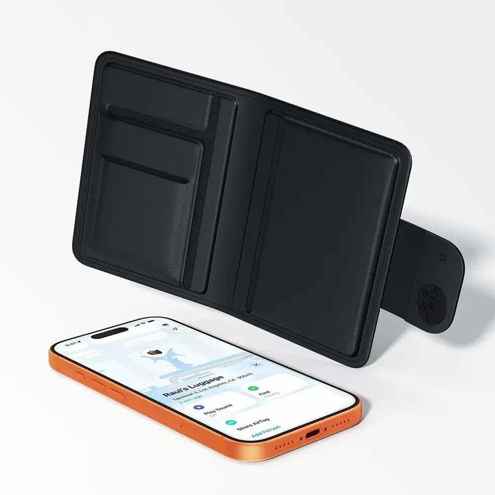 Acefast SmartTag Passport S6 за iOS Series, Черен