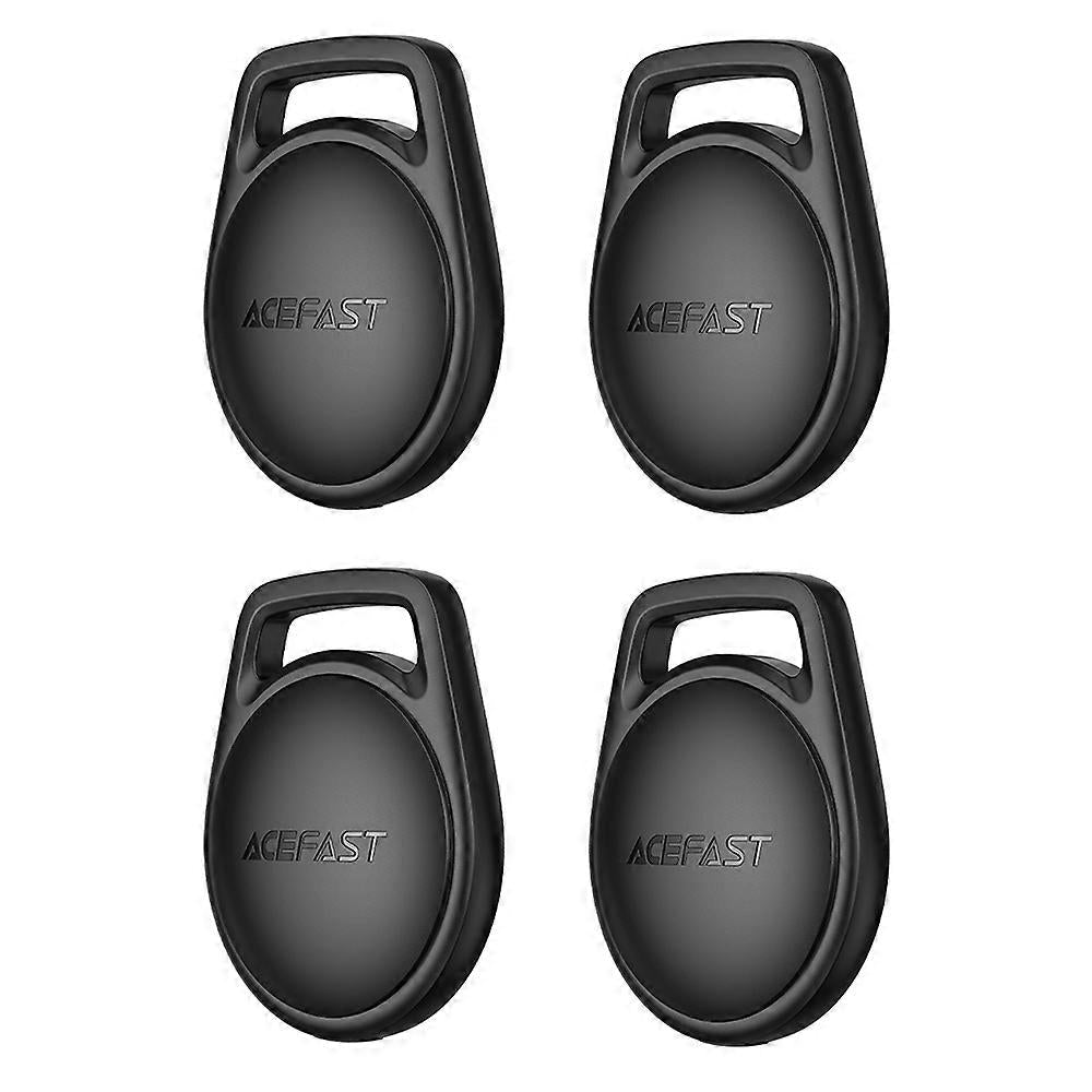 Acefast SmartTag S2 за iOS Series, Комплект 4 броя, Черен