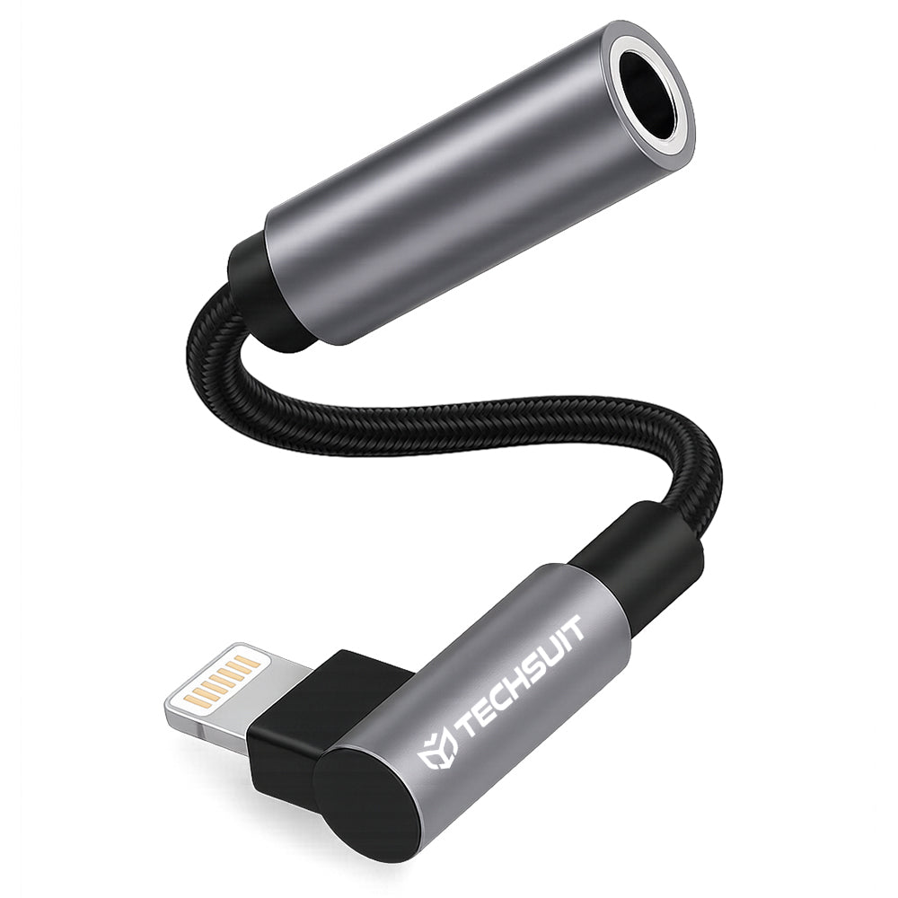 Аудио адаптер Lightning - 3.5mm Techsuit AC6 MusicDox, Сив