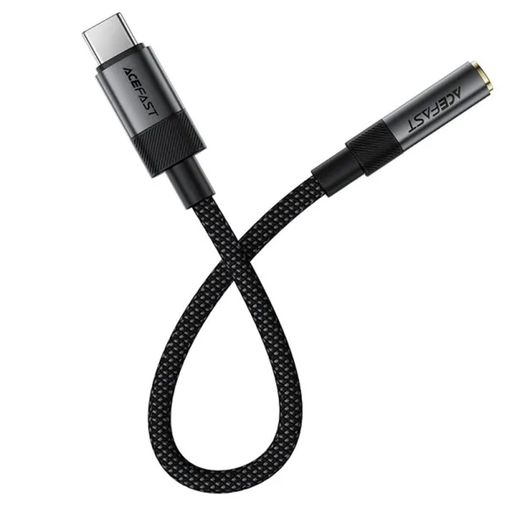 Аудио адаптер USB-C - 3.5mm Acefast J12, Черен