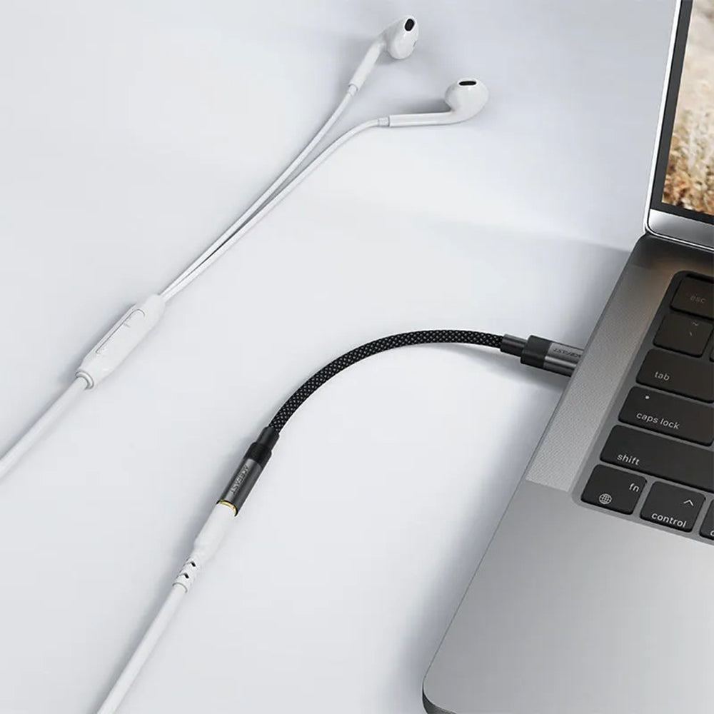 Аудио адаптер USB-C - 3.5mm Acefast J12, Черен
