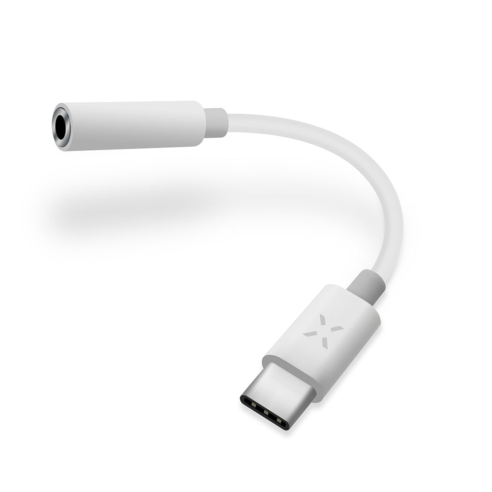 Аудио адаптер USB-C - 3.5mm Fixed, Бял