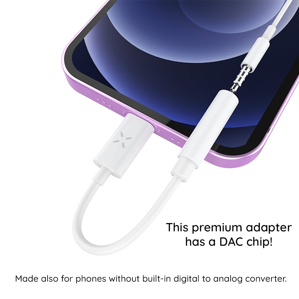 Аудио адаптер USB-C - 3.5mm Fixed, Бял
