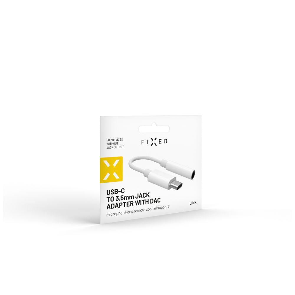 Аудио адаптер USB-C - 3.5mm Fixed, Бял
