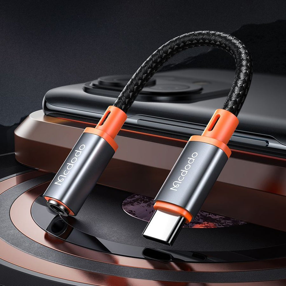 Аудио адаптер USB-C - 3.5mm McDodo CA-7561, Черен