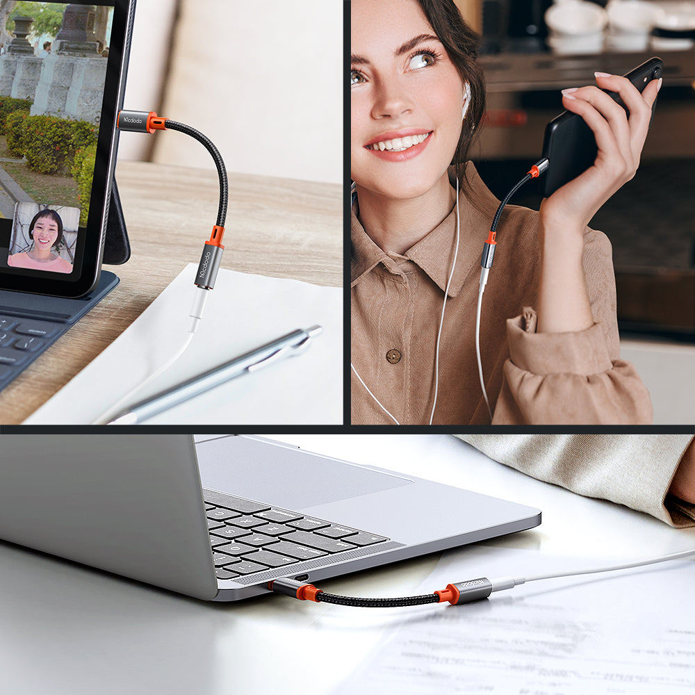 Аудио адаптер USB-C - 3.5mm McDodo CA-7561, Черен