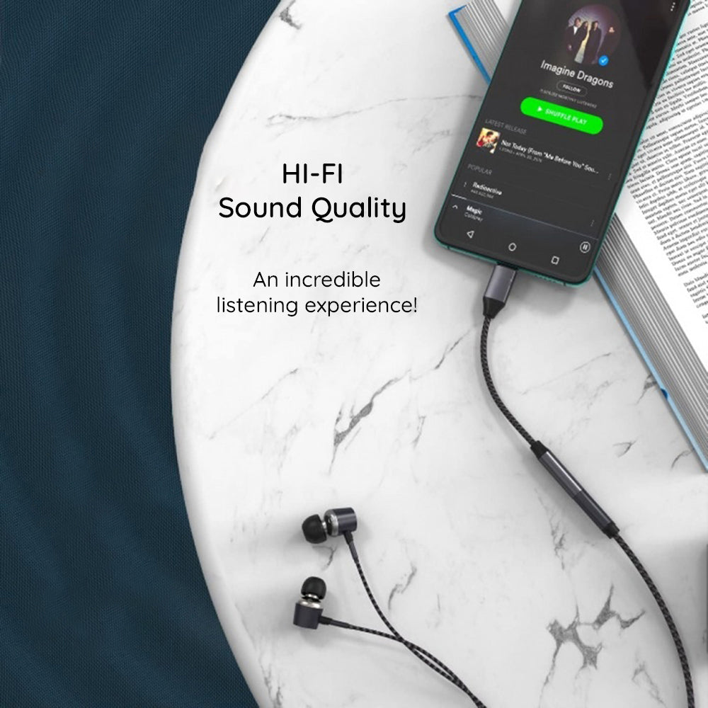 Аудио адаптер USB-C - 3.5mm Techsuit AC8 MusicDox, Сив