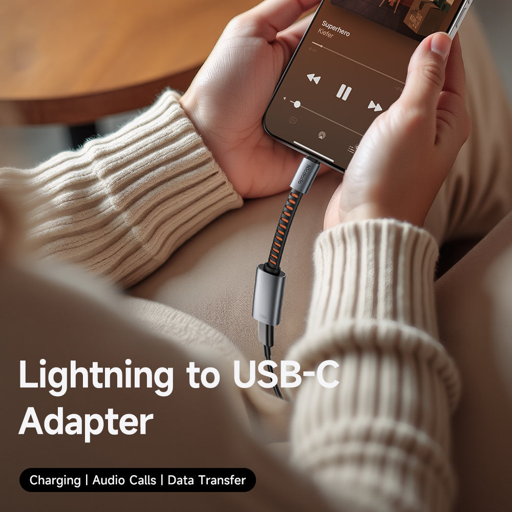 Аудио адаптер USB-C - Lightning McDodo CA-4870, Сив