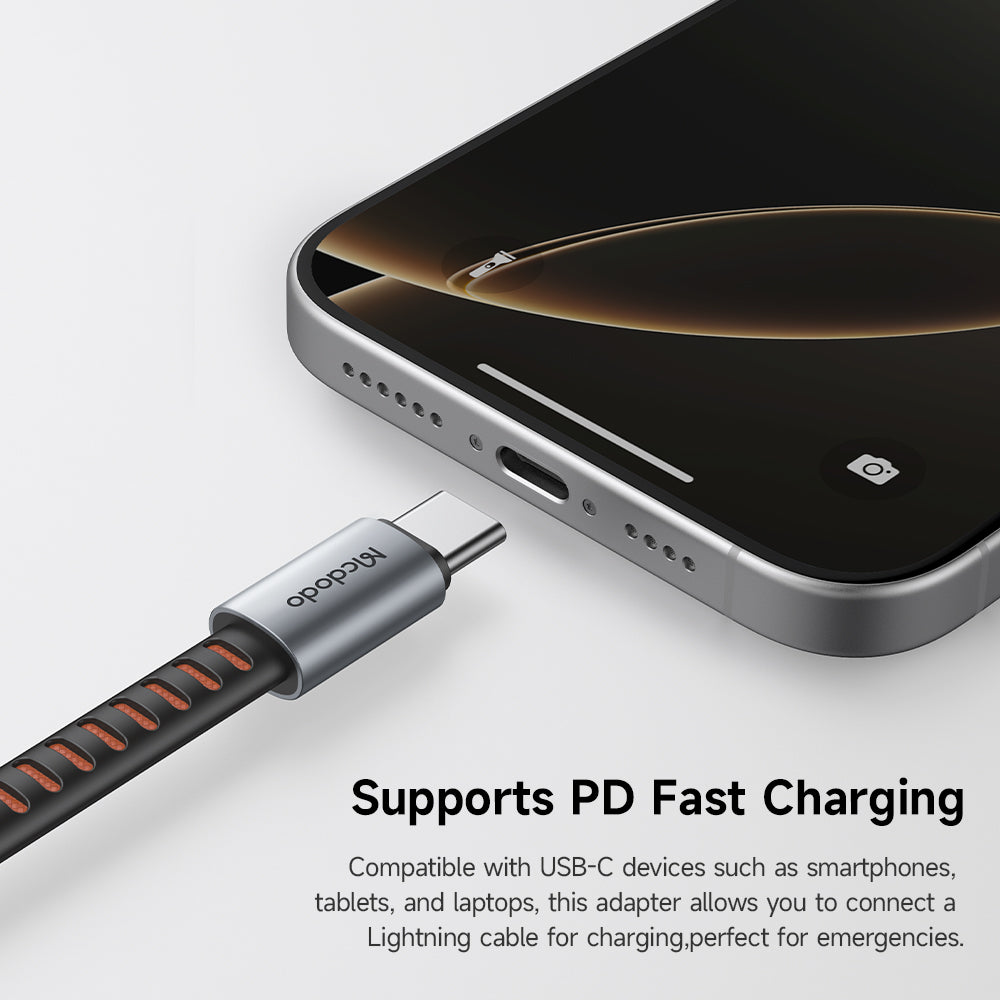 Аудио адаптер USB-C - Lightning McDodo CA-4870, Сив