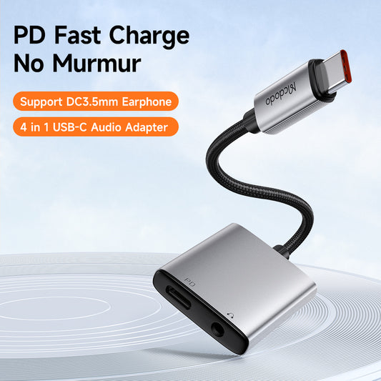 Аудио адаптер USB-C - USB-C / 3.5mm McDodo CA-5050 Wales, Сив