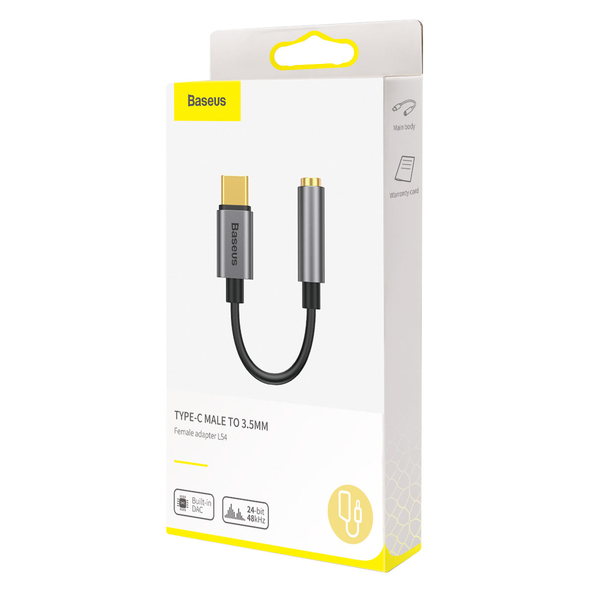 Аудио адаптер USB-C - 3.5mm Baseus L54, Сив CATL54-0G