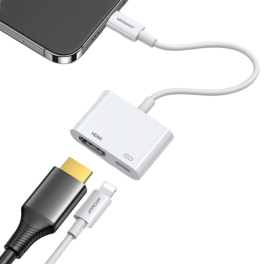 Аудио и видео адаптер Lightning - HDMI / Lightning Joyroom S-H141, Бял