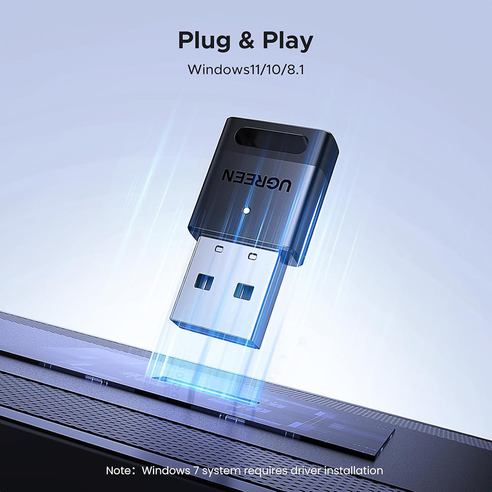 Bluetooth USB адаптер UGREEN CM748 (45134), Черен