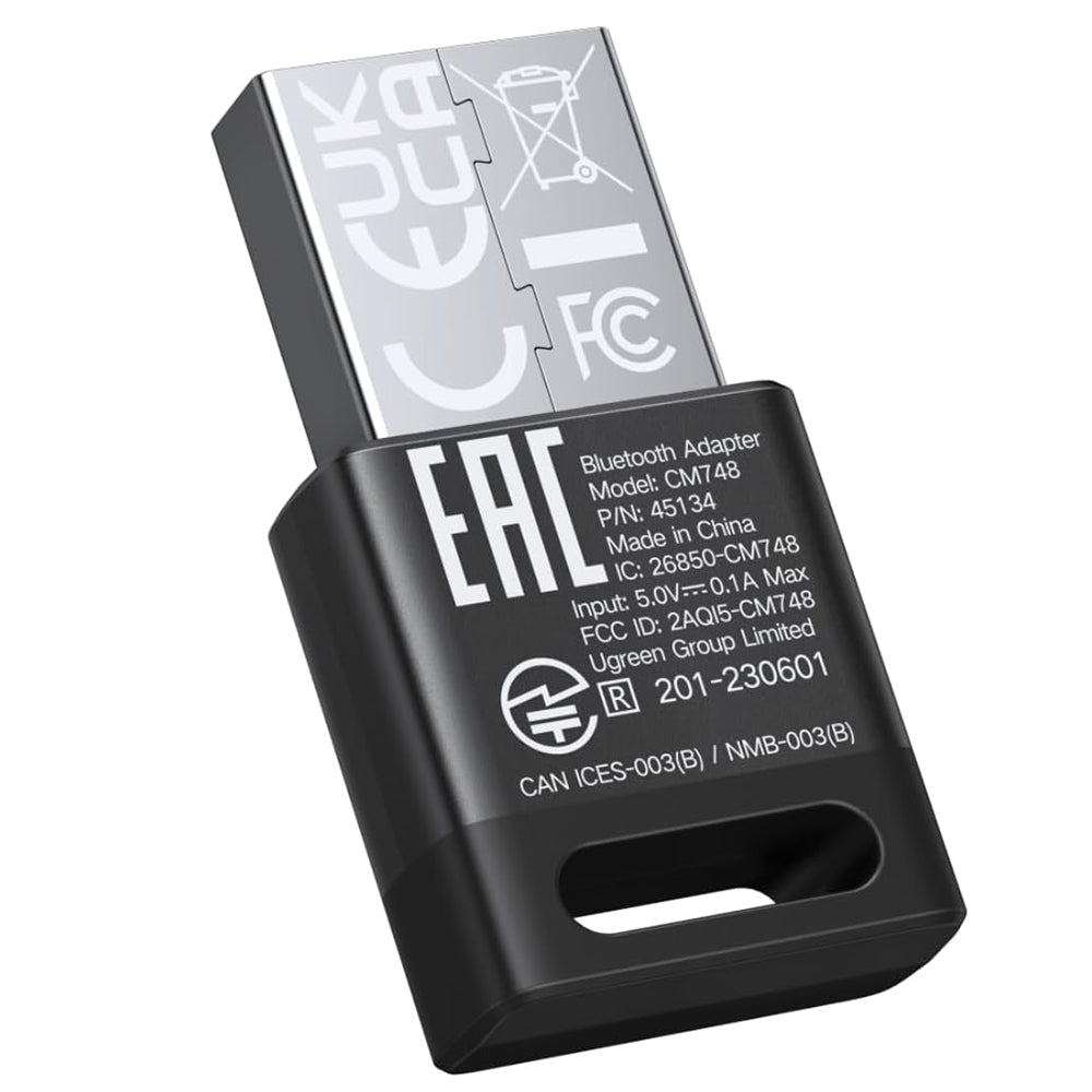 Bluetooth USB адаптер UGREEN CM748 (45134), Черен