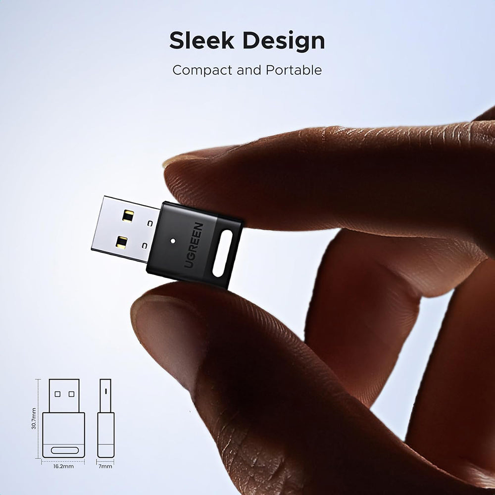 Bluetooth USB адаптер UGREEN CM748 (45134), Черен