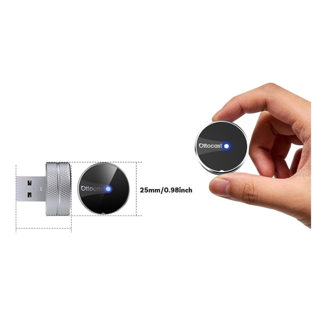 Безжичен адаптер Carplay / Android Auto Ottocast Mini Slim Tube за Apple iPhone / Android Series CP88-T4