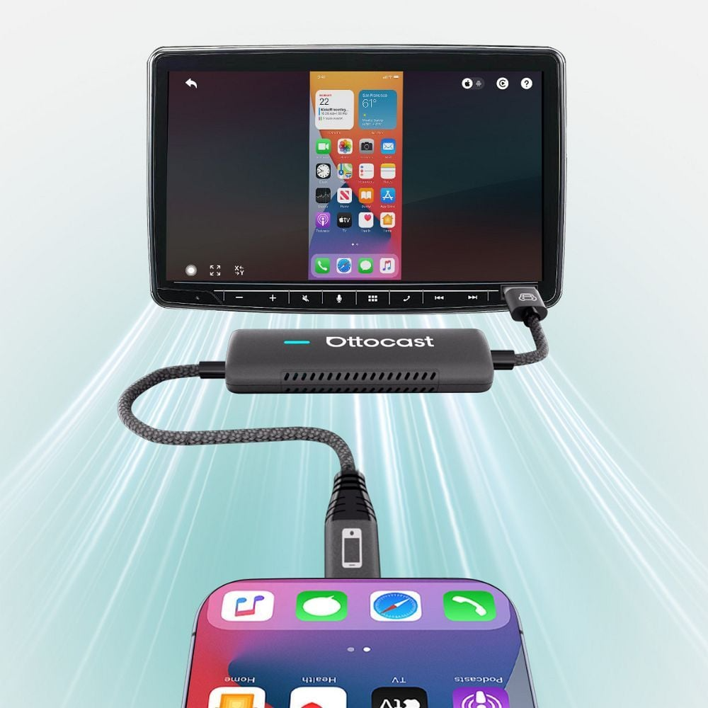 Адаптер Carplay / Android Auto Ottocast Mirror Touch за Apple iPhone / Android Series CA450-T