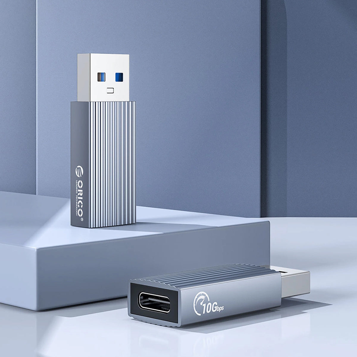 Адаптер за данни и зареждане USB-C - USB-A Orico AH-AC10, Сив