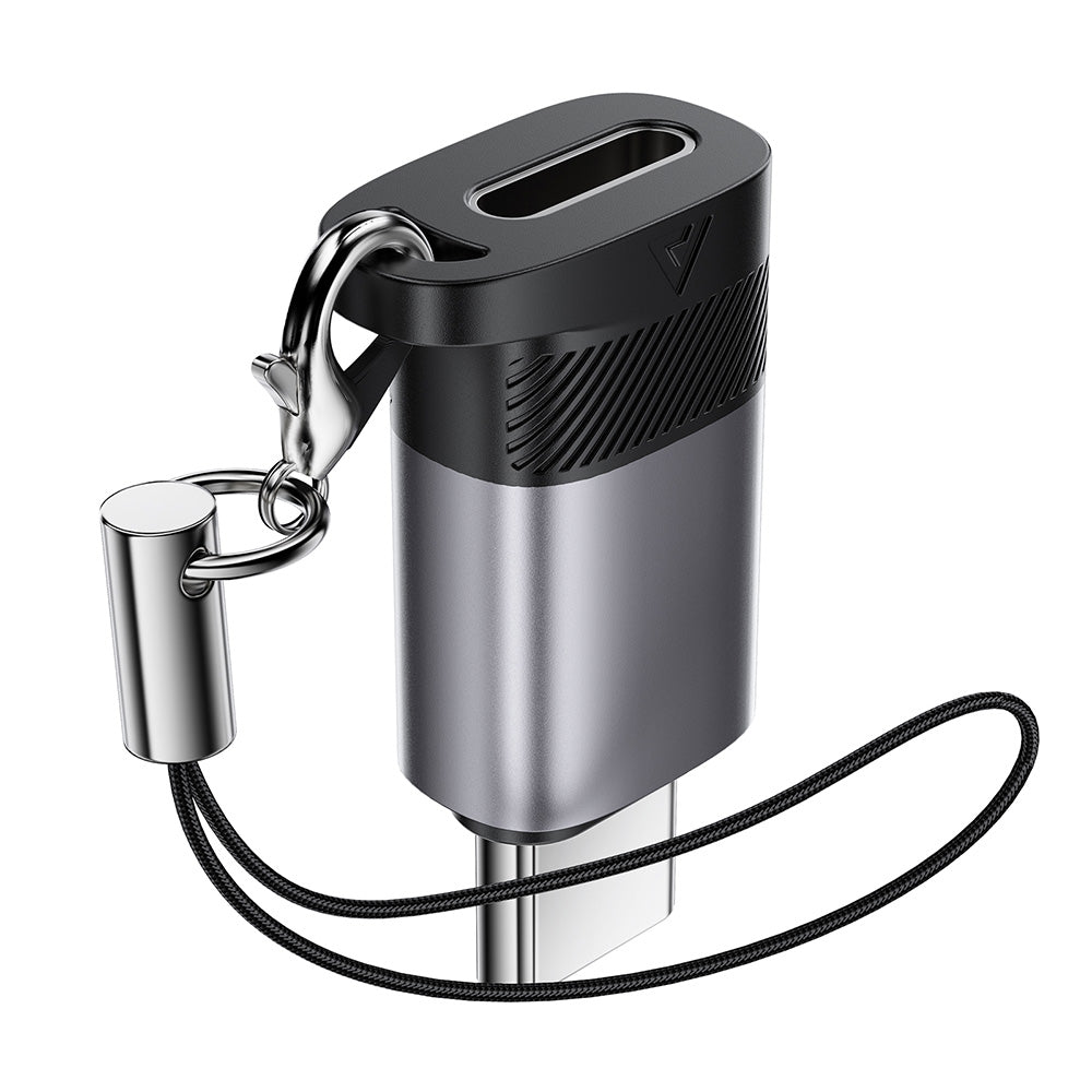 Адаптер за данни и зареждане Lightning - USB-C Acefast J19, Сив