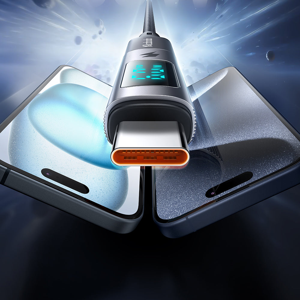 Адаптер за данни и зареждане Lightning - USB-C McDodo OT-5990 Wales Display, Черен