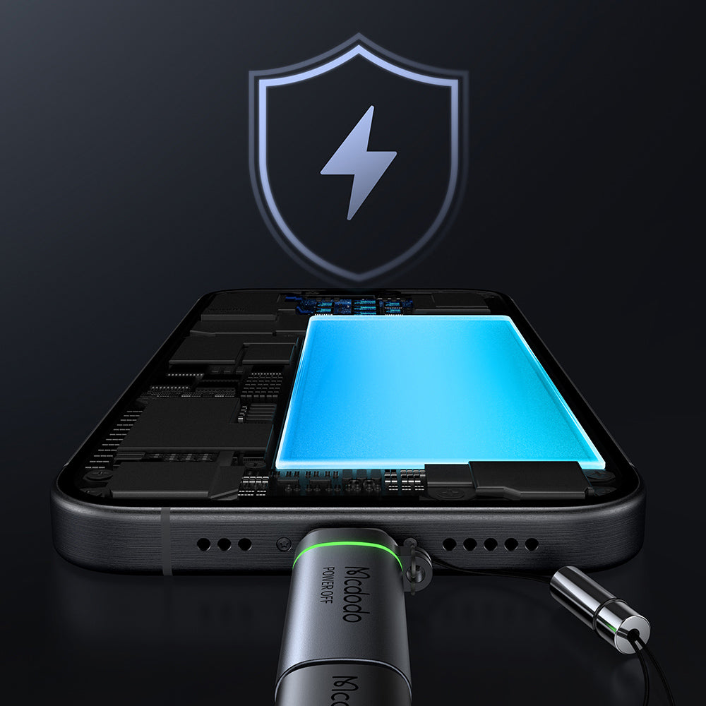 Data and Charging Adapter Lightning - USB-C McDodo OT-6010 Power Off, Black