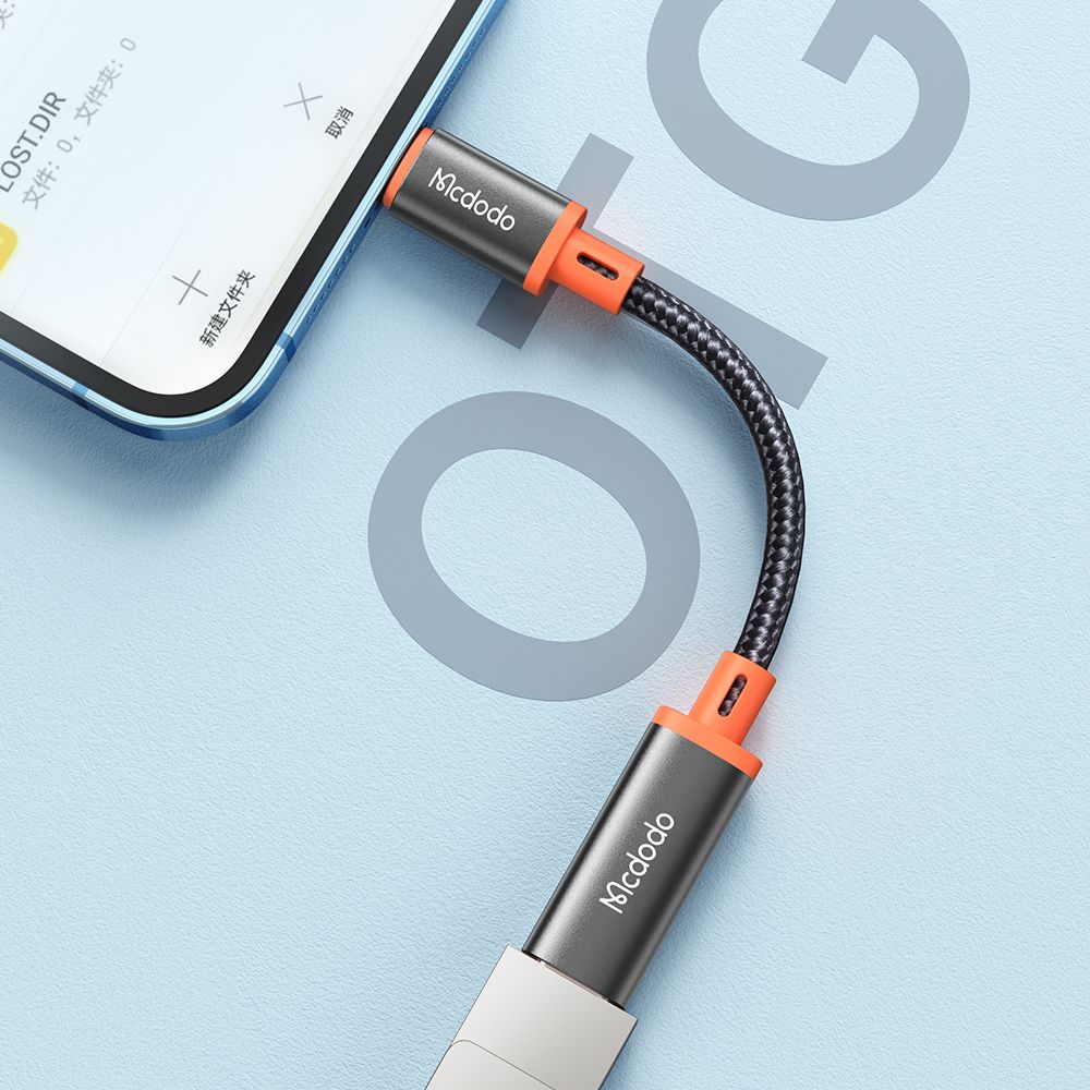 Адаптер за данни и зареждане USB-C - Lightning McDodo CA-1440, Черен