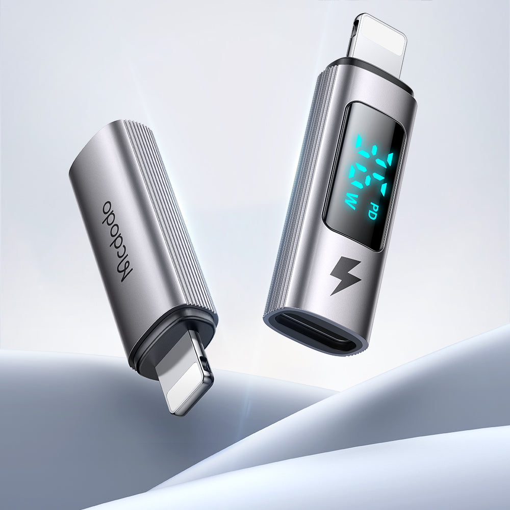 Адаптер за данни и зареждане USB-C - Lightning McDodo OT-6100 Wales Display, Черен