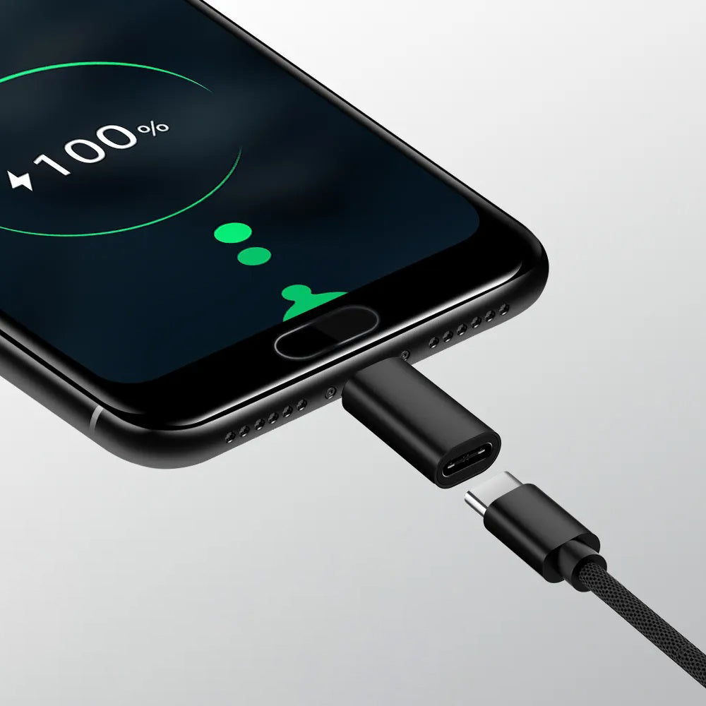 Адаптер за данни и зареждане USB-C - Lightning / microUSB / USB-A Techsuit A19 TriFlashX 3in1, Черен