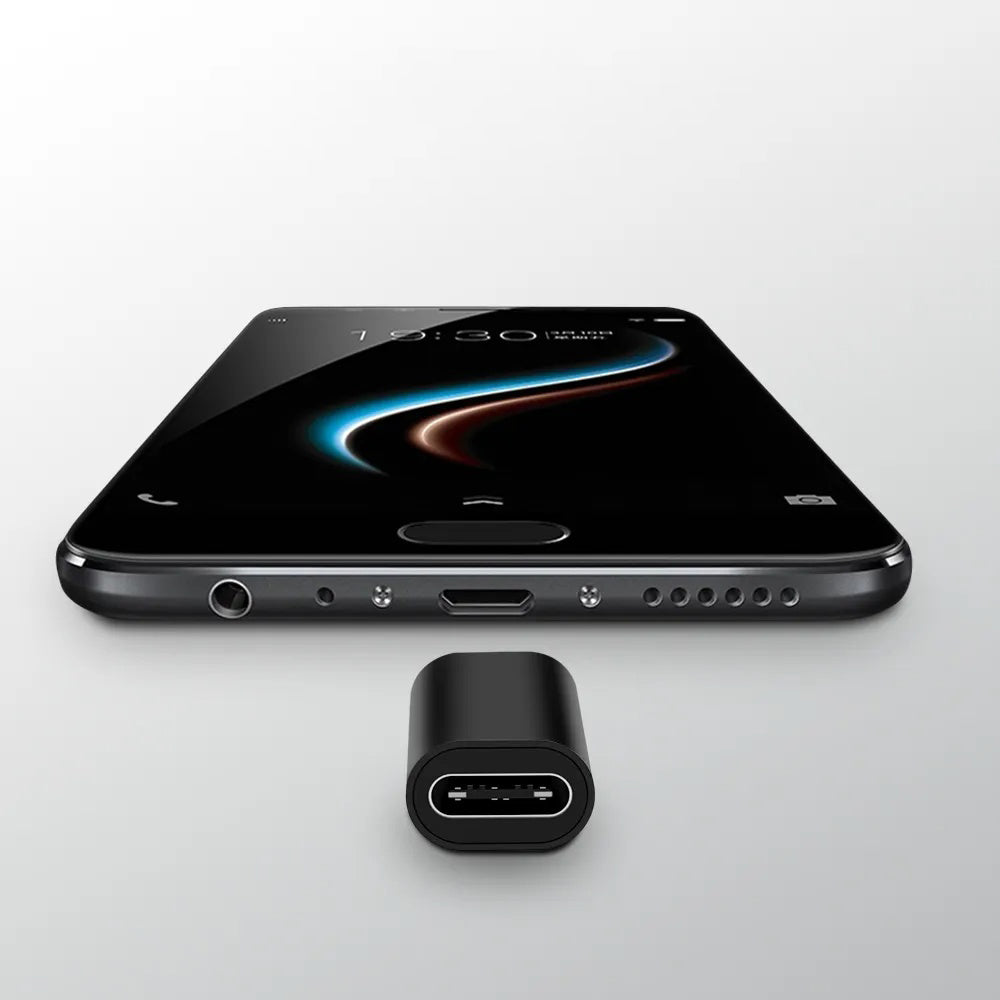 Адаптер за данни и зареждане USB-C - Lightning / microUSB / USB-A Techsuit A19 TriFlashX 3in1, Черен