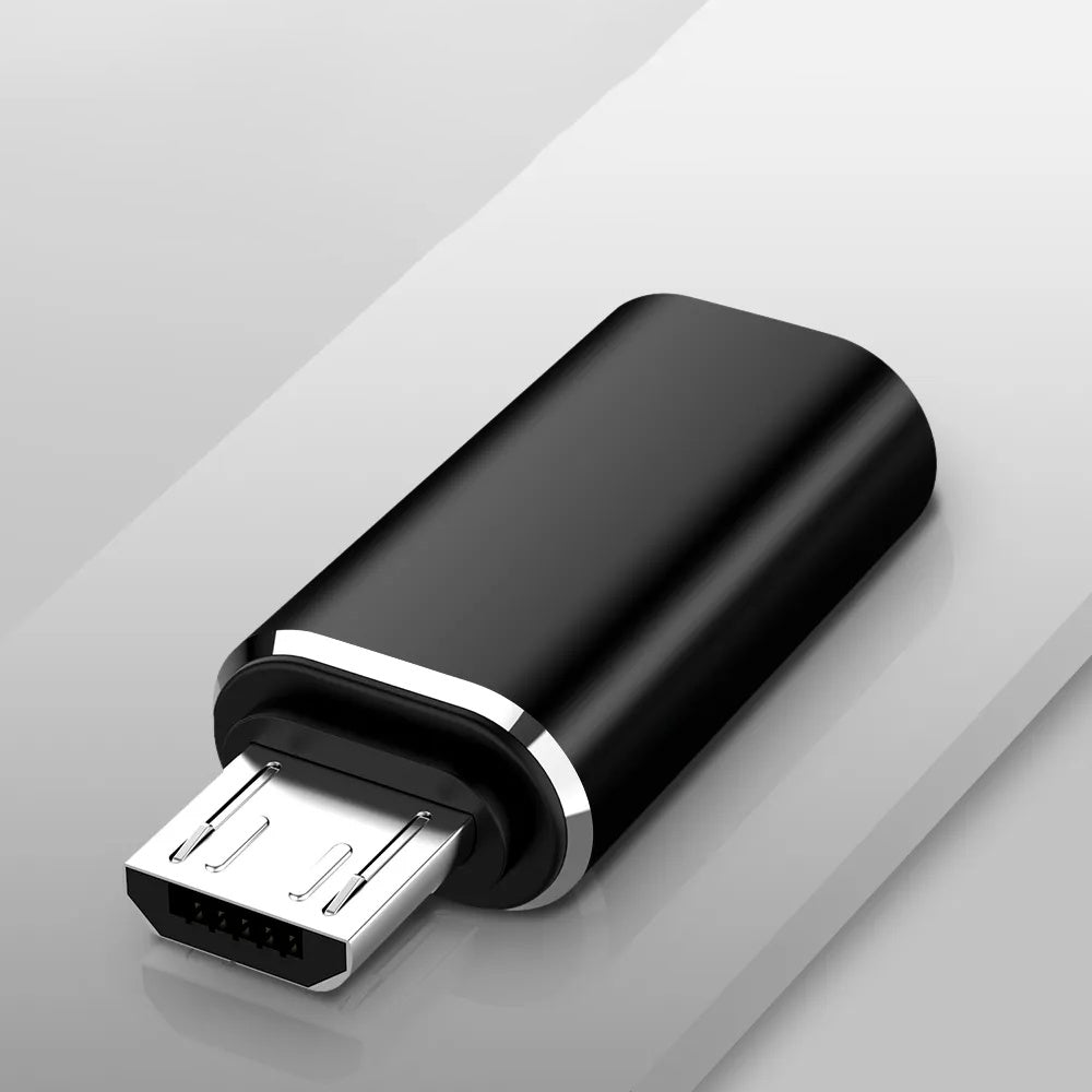 Адаптер за данни и зареждане USB-C - Lightning / microUSB / USB-A Techsuit A19 TriFlashX 3in1, Черен