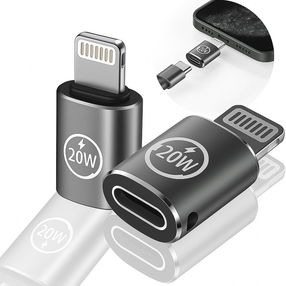 Адаптер за данни и зареждане USB-C - Lightning Techsuit A11 TitanCoreX, Сив