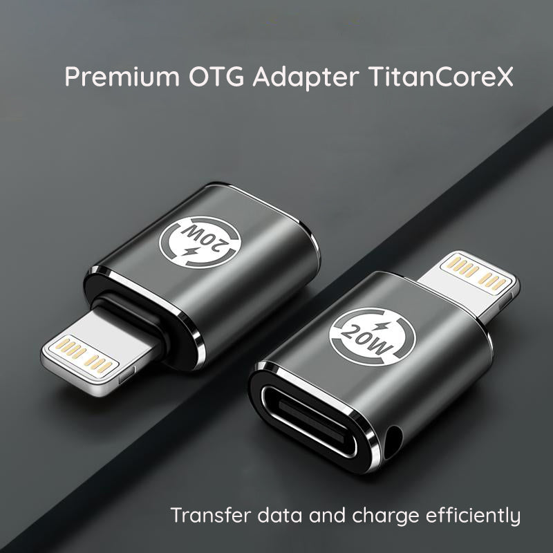 Адаптер за данни и зареждане USB-C - Lightning Techsuit A11 TitanCoreX, Сив
