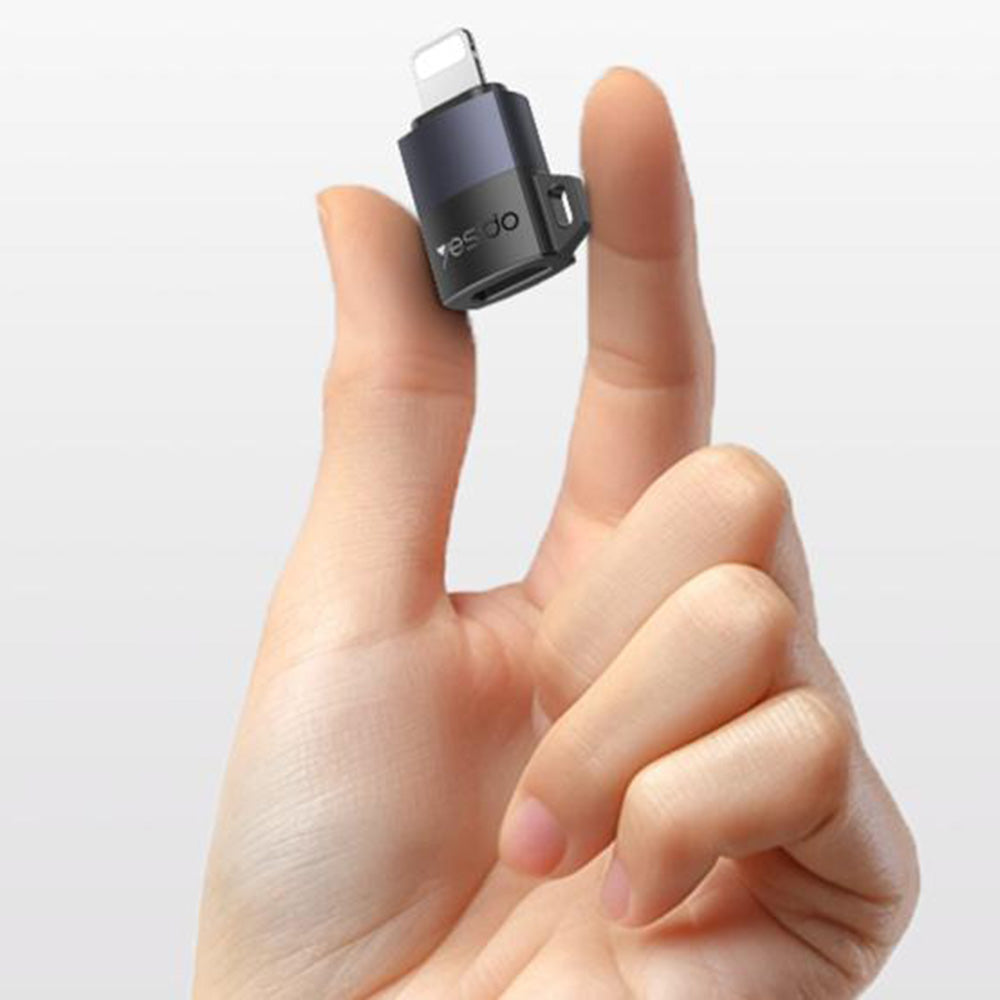 Адаптер за данни и зареждане USB-C - Lightning Yesido GS27, Сив