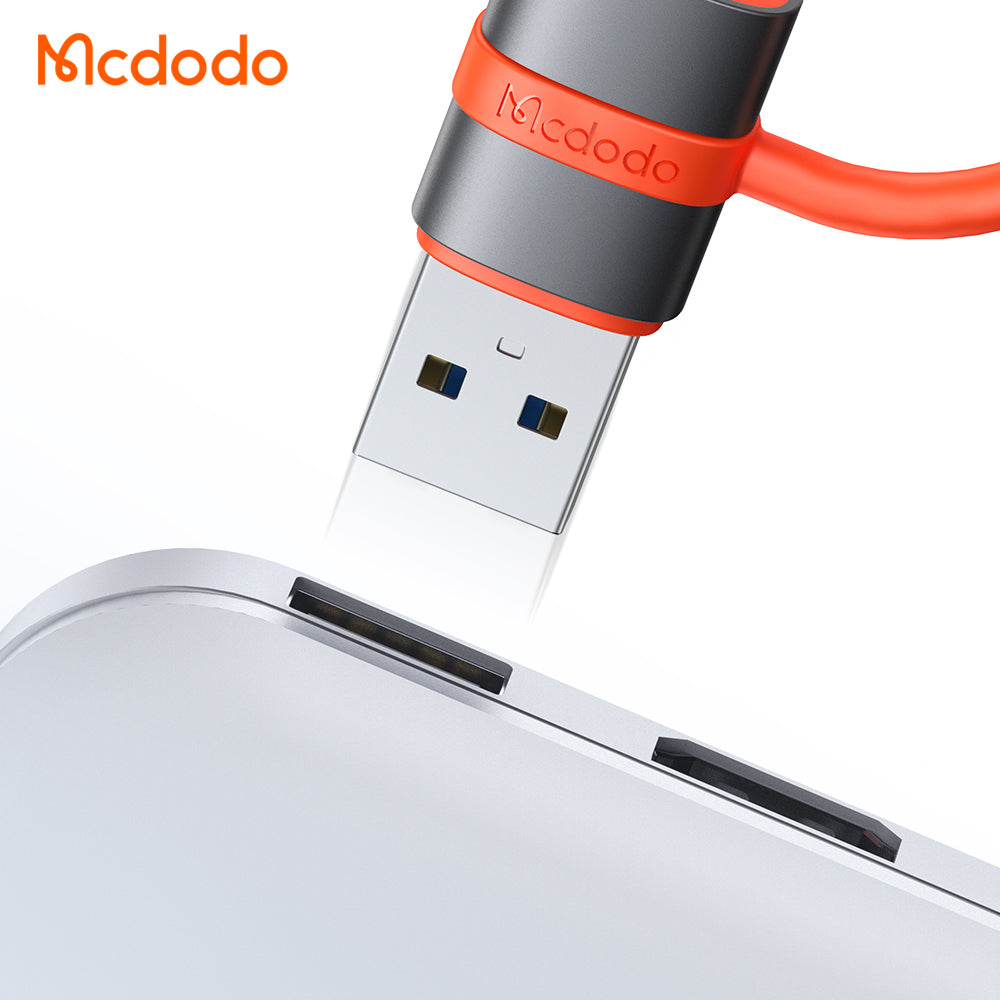 Адаптер за данни и зареждане USB-C - USB-A McDodo OT-3800, Сив