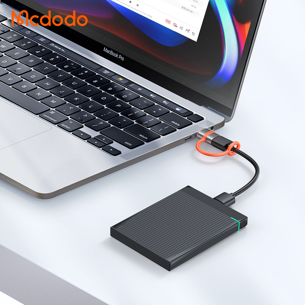 Адаптер за данни и зареждане USB-C - USB-A McDodo OT-3800, Сив