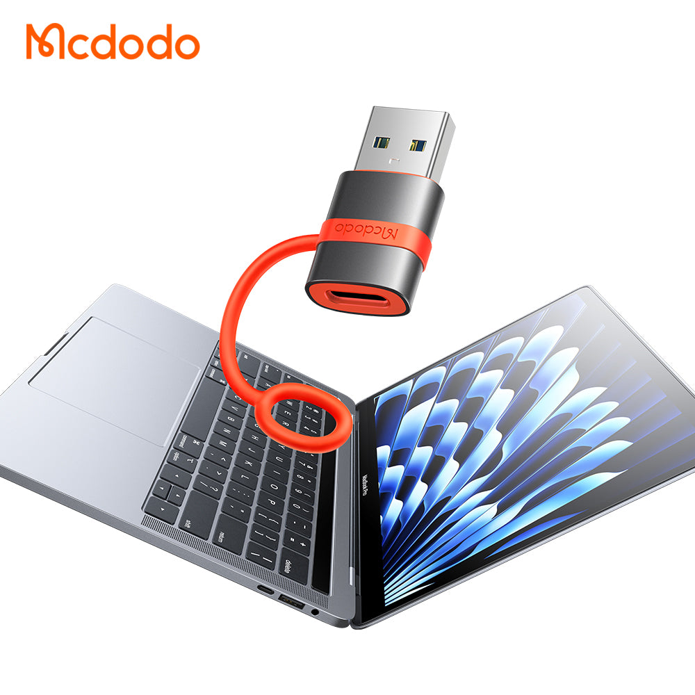 Адаптер за данни и зареждане USB-C - USB-A McDodo OT-3800, Сив
