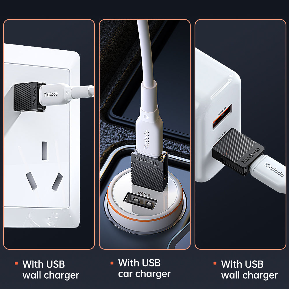 Адаптер за данни и зареждане USB-C - USB-A McDodo OT-6970, Черен
