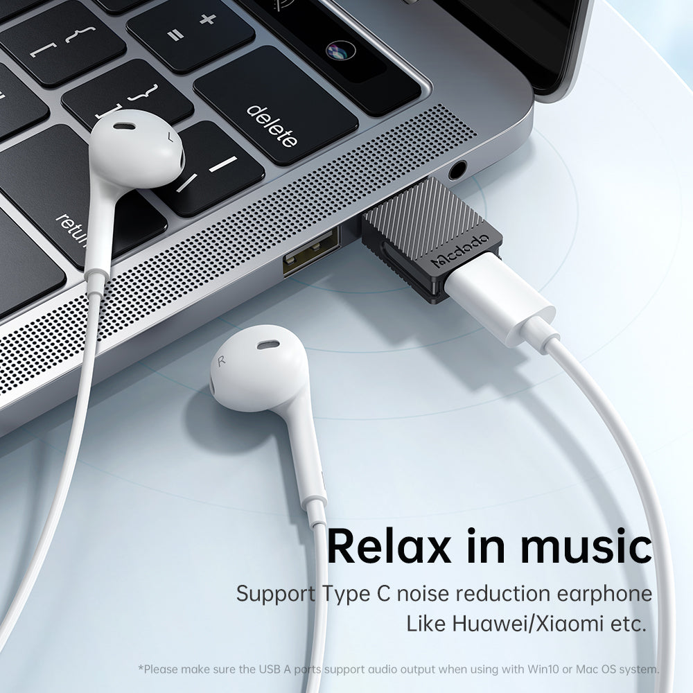 Адаптер за данни и зареждане USB-C - USB-A McDodo OT-6970, Черен