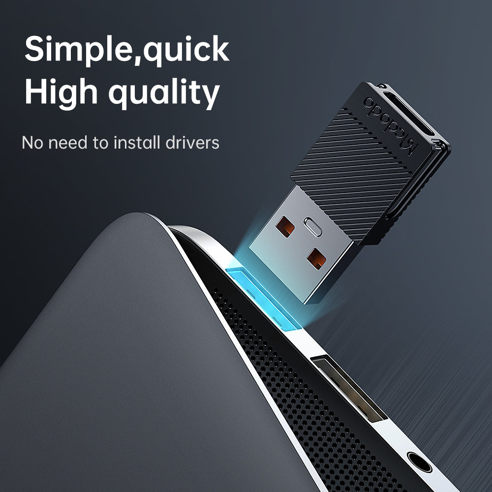 Адаптер за данни и зареждане USB-C - USB-A McDodo OT-6970, Черен