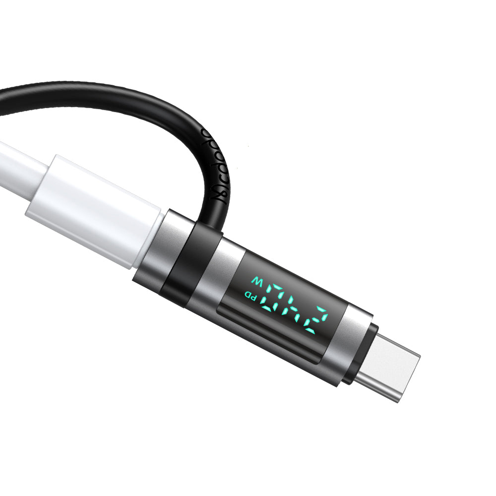 Адаптер за данни и зареждане USB-C - USB-C McDodo OT-2620 Pigeon Display, Черен