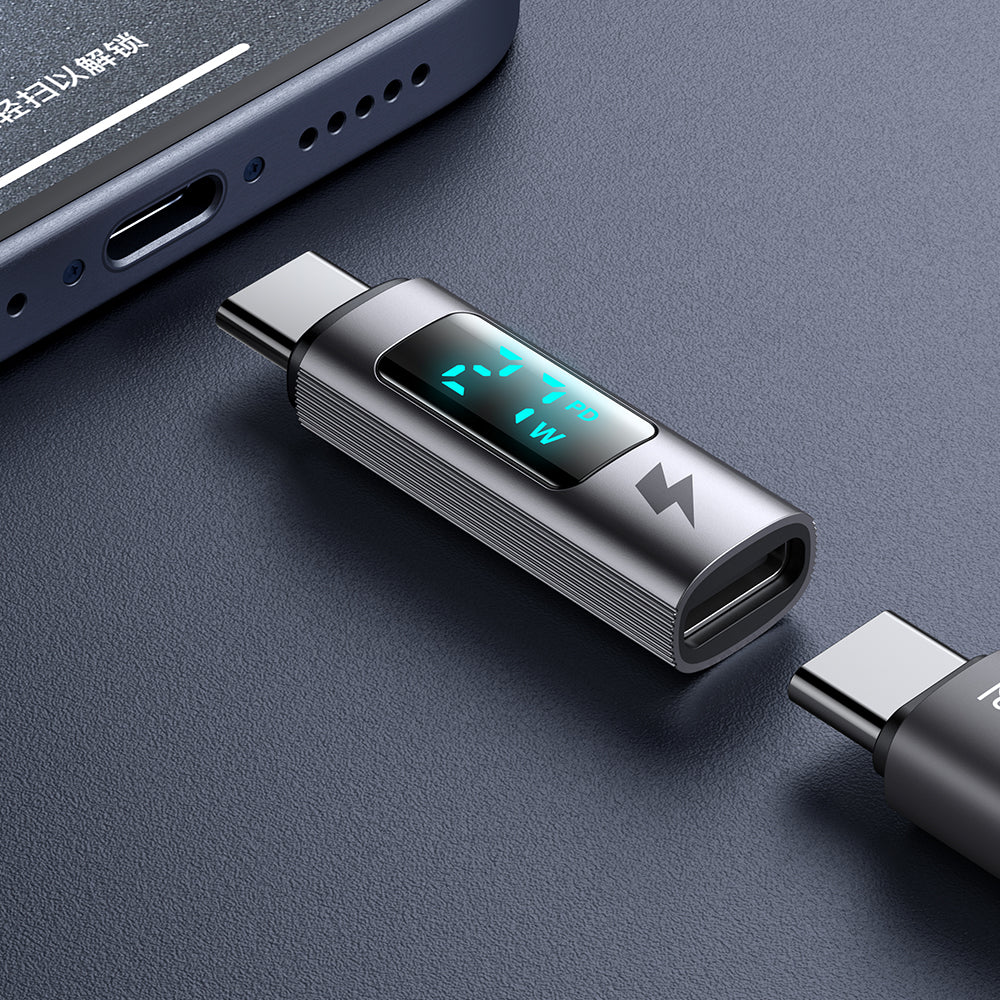 Адаптер за данни и зареждане USB-C - USB-C McDodo OT-6090 Wales Display, Черен