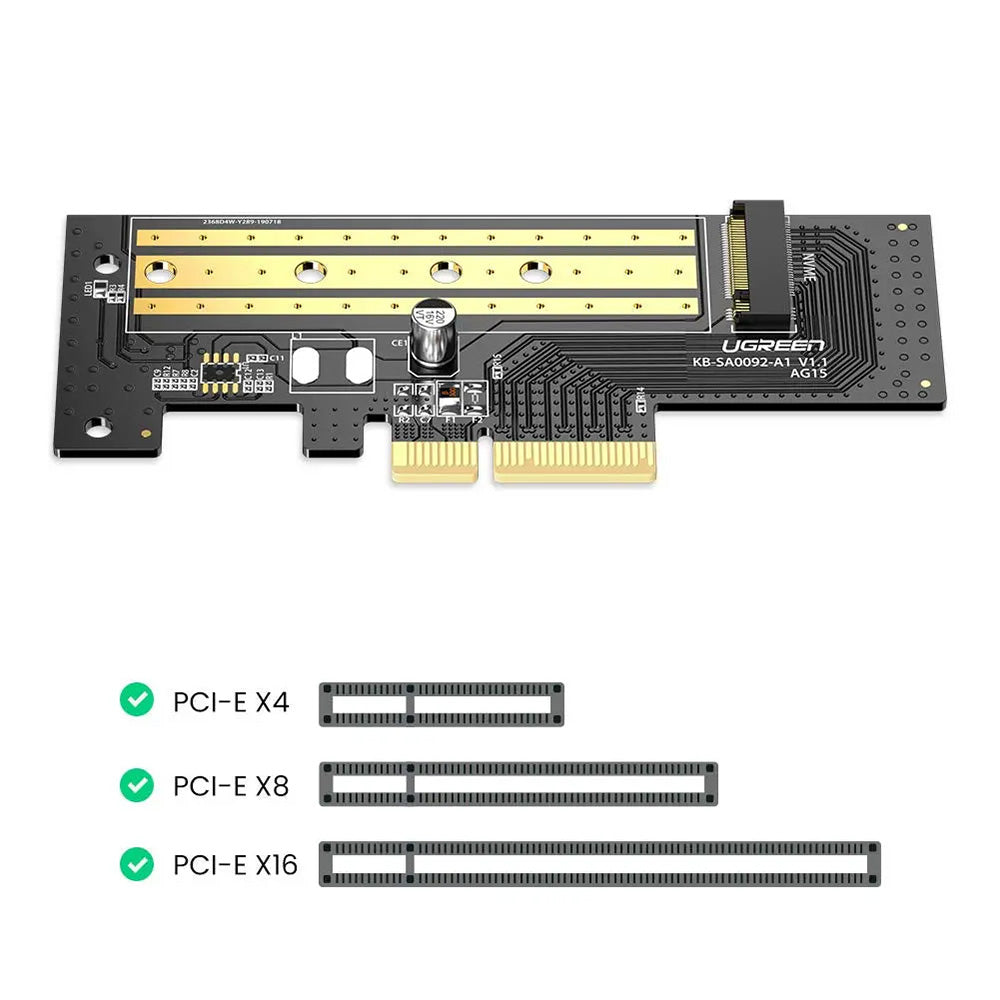 Адаптер Интерфейс SSD UGREEN CM302 (70503), NVMe M.2 - PCIe 3.0 X4