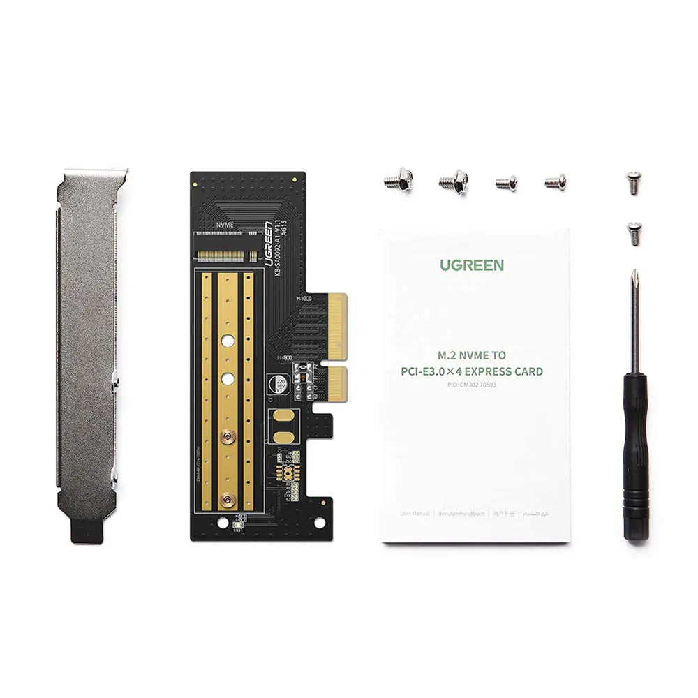 Адаптер Интерфейс SSD UGREEN CM302 (70503), NVMe M.2 - PCIe 3.0 X4
