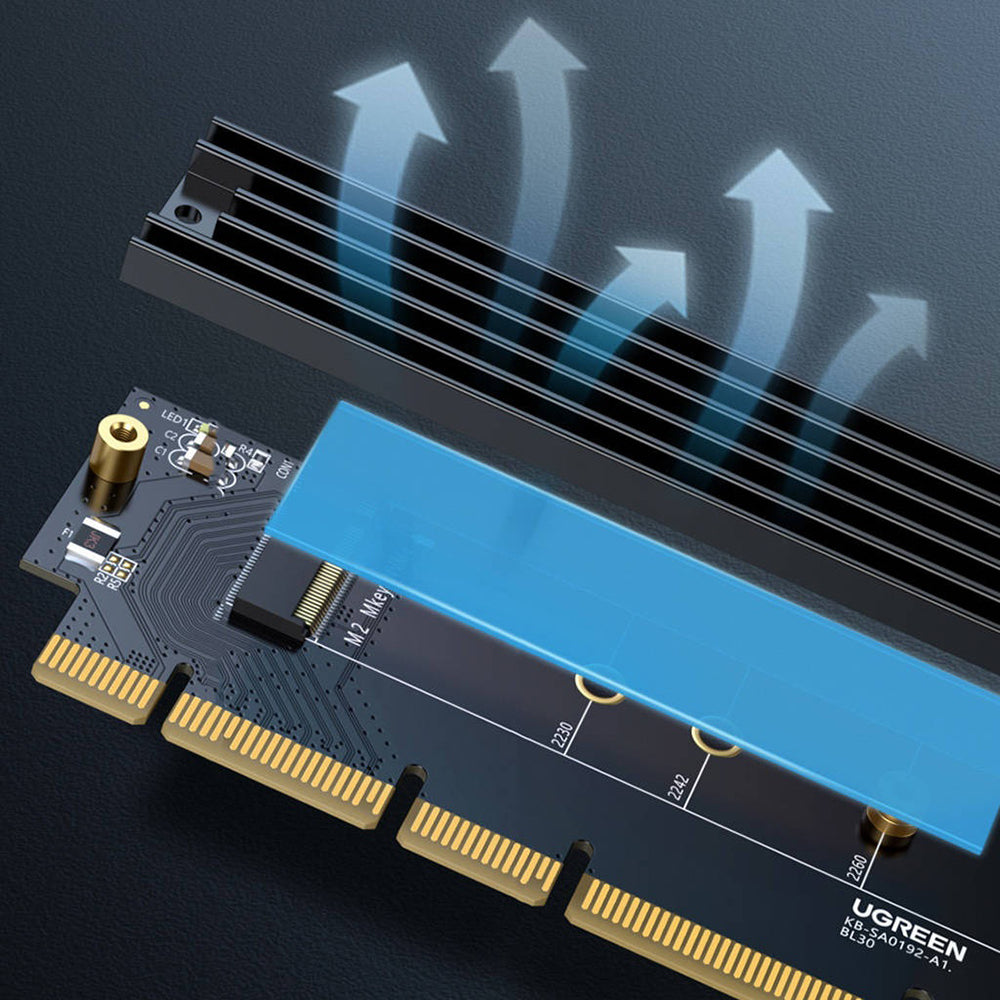 Адаптер Интерфейс SSD UGREEN CM465 (30715), NVMe M.2 - PCIe 4.0 X4