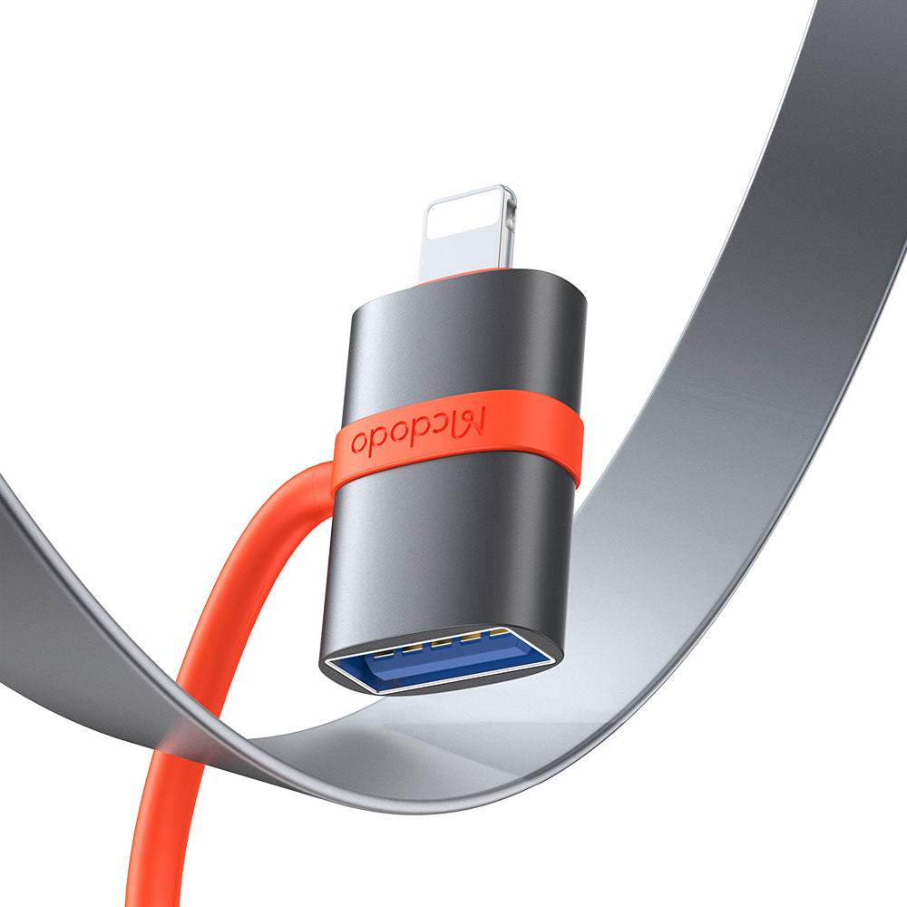 OTG Lightning - USB-A McDodo OT-2600 Adapter, Gray