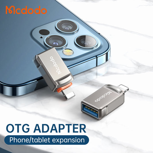 Адаптер OTG Lightning - USB-A McDodo OT-8600, Сив
