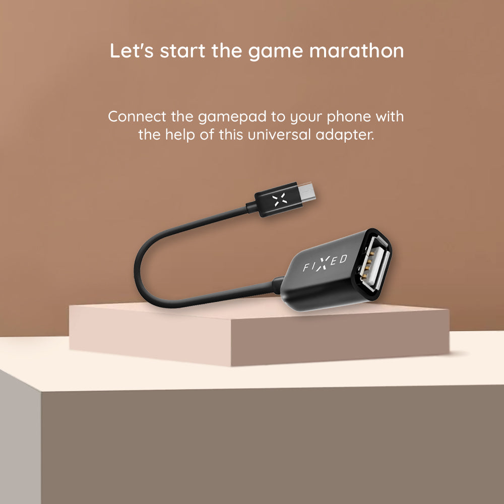 Адаптер OTG USB-C - USB-A Fixed, Черен