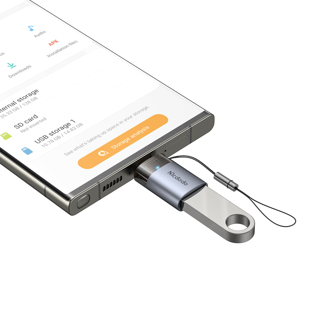 Адаптер OTG USB-C - USB-A McDodo OT-7400, Черен