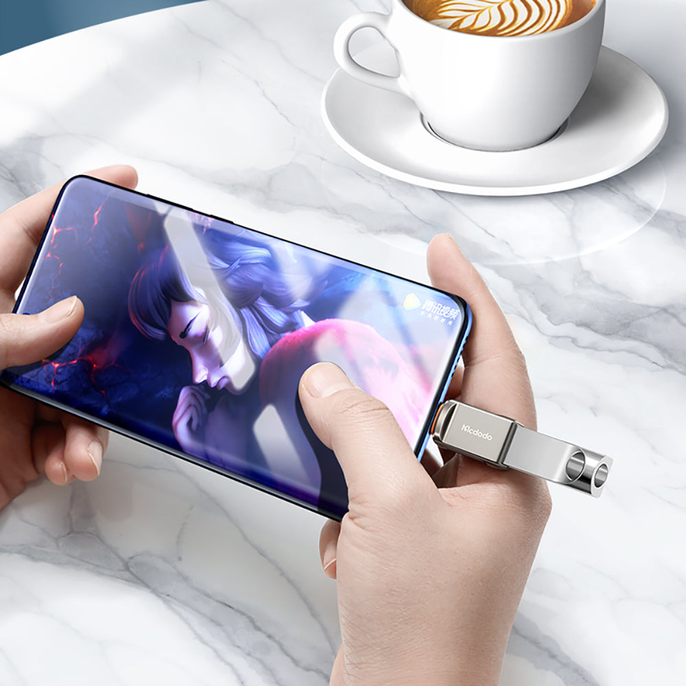 Адаптер OTG USB-C - USB-A McDodo OT-8730, Сив