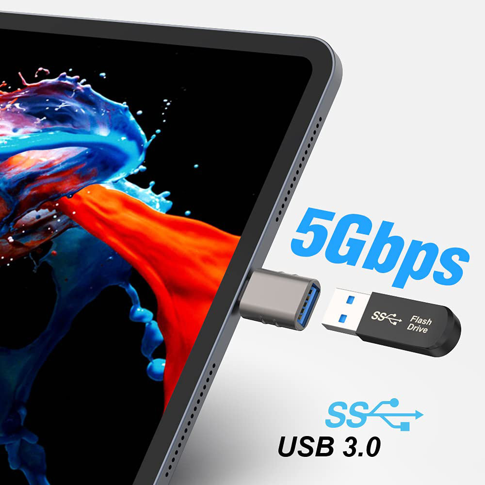Адаптер OTG USB-C - USB-A Techsuit A10 SlateVolt, Сив